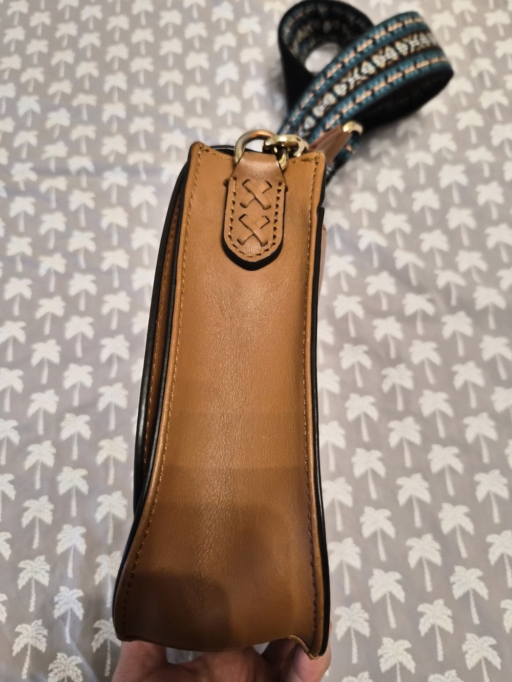 Leather Crossbody Saddle Bag - Picture 8 of 8